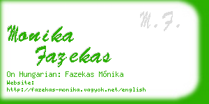 monika fazekas business card